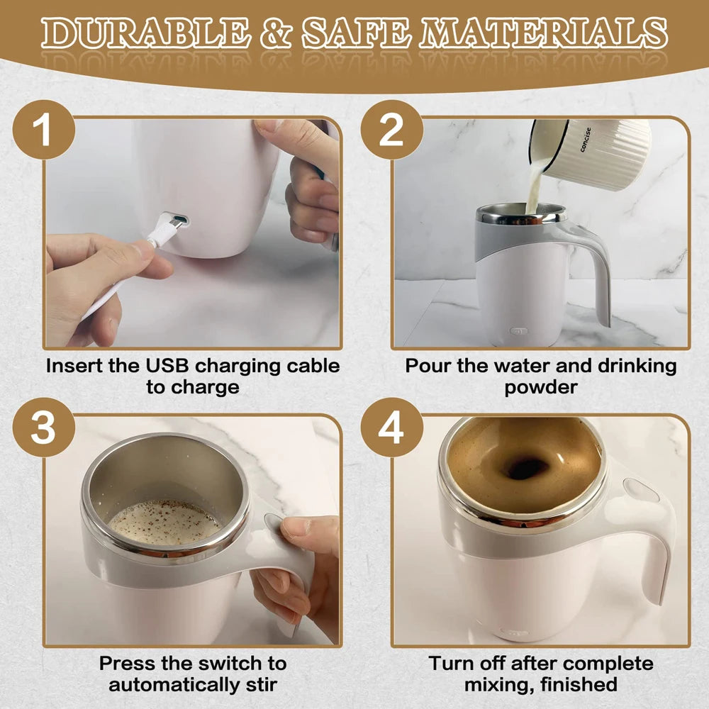 Automatic Stirring Rechargeable Coffee Cup