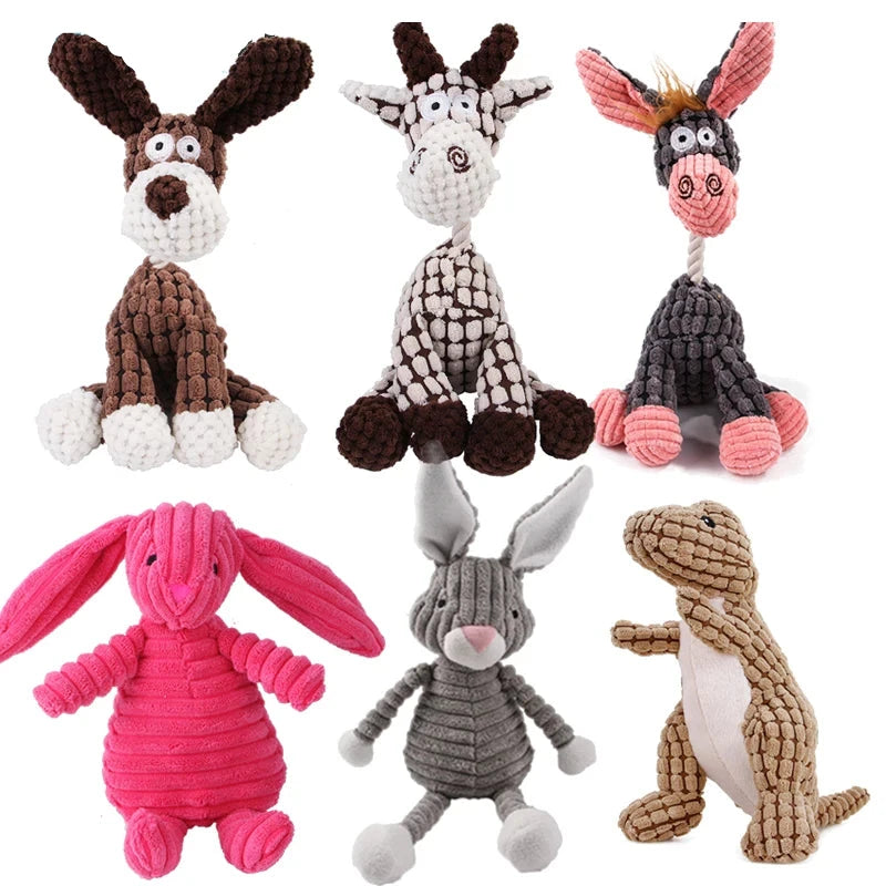 Plush Corduroy Chew Dog Toys