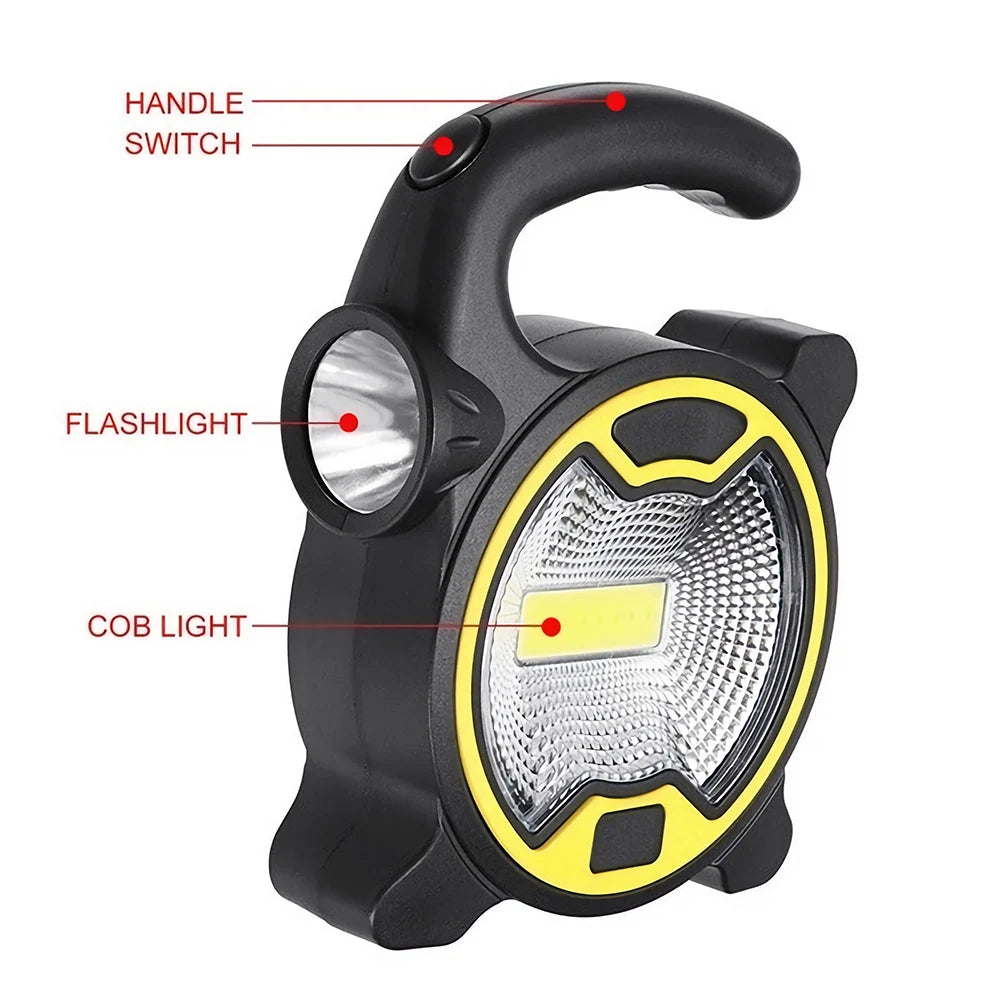 Portable COB LED Work Flashlight