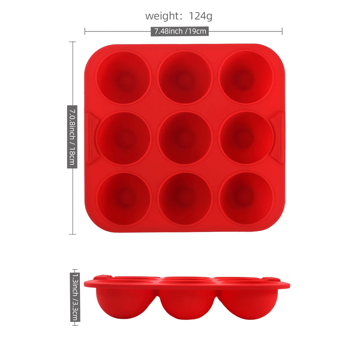 Silicone 9-Cavity Cake Baking Pan