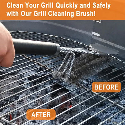 Stainless Steel Grill Brush and Scraper