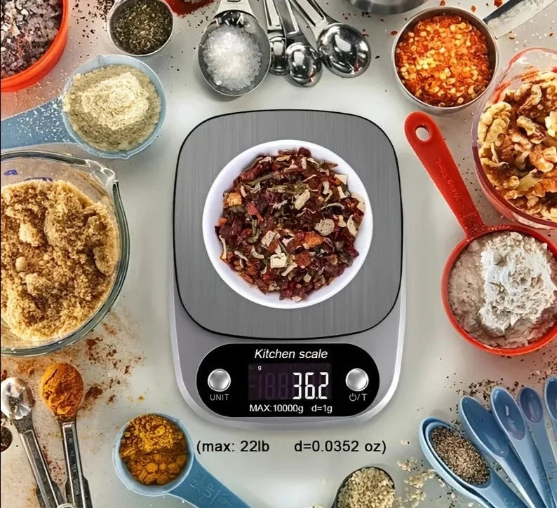 Stainless Steel LCD Display Food Kitchen Scale