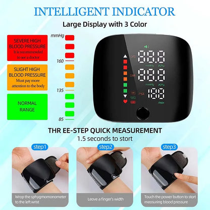 LED Wrist Type Blood Pressure Monitor