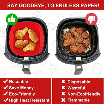 Silicone Air Fryers Oven Baking Tray