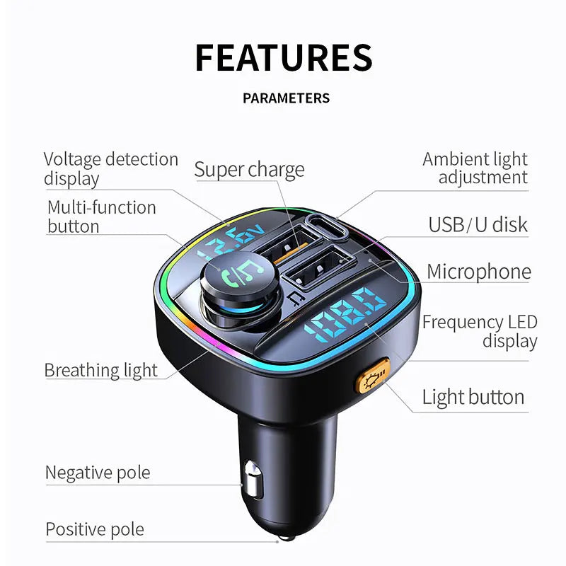 Bluetooth 5.0 FM Car Transmitter