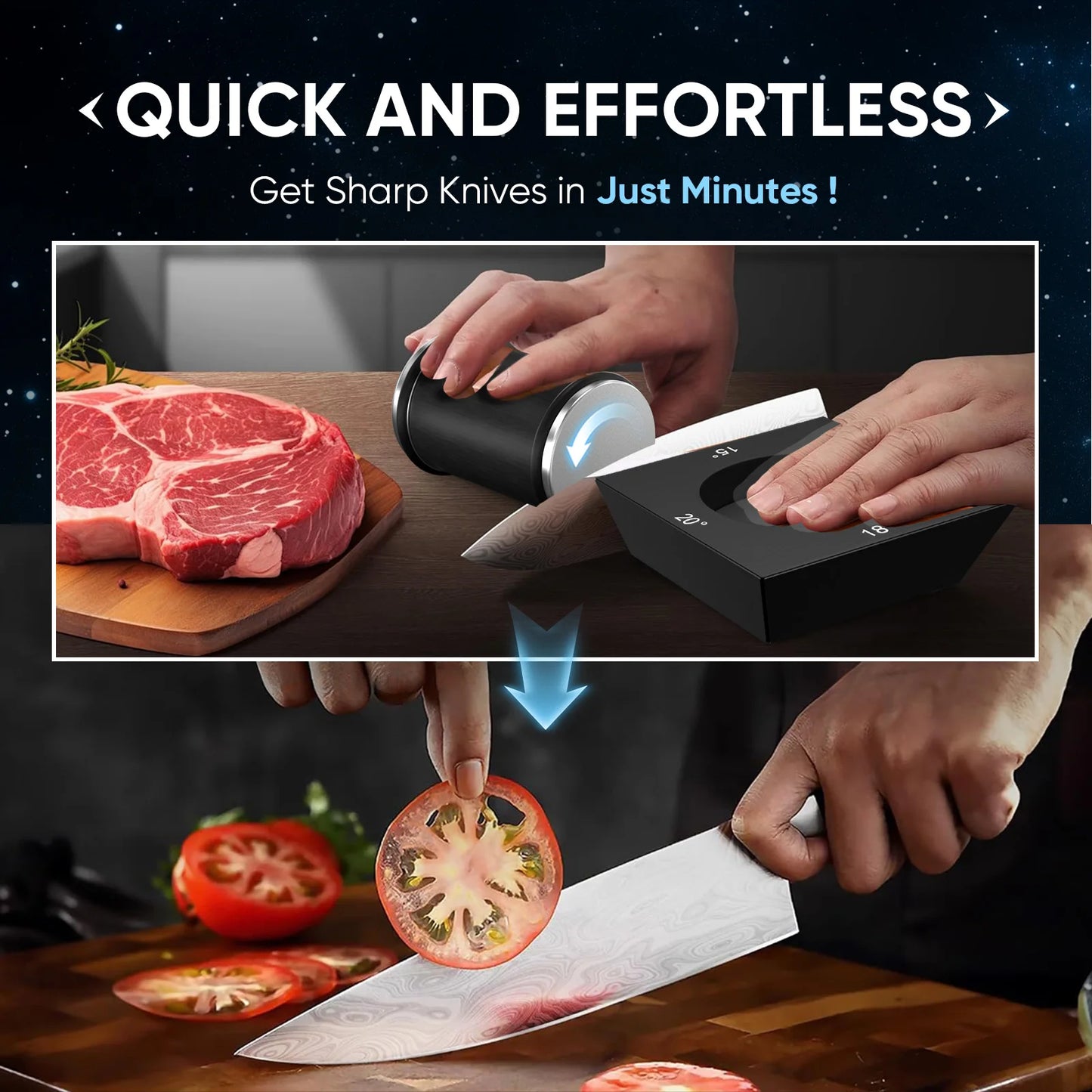 Four-Sided Rolling Knife Sharpener