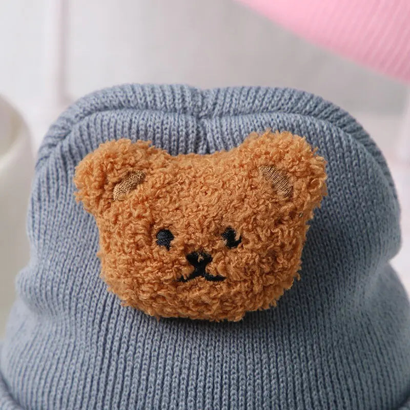 Autumn Knitted Baby Bear Hat