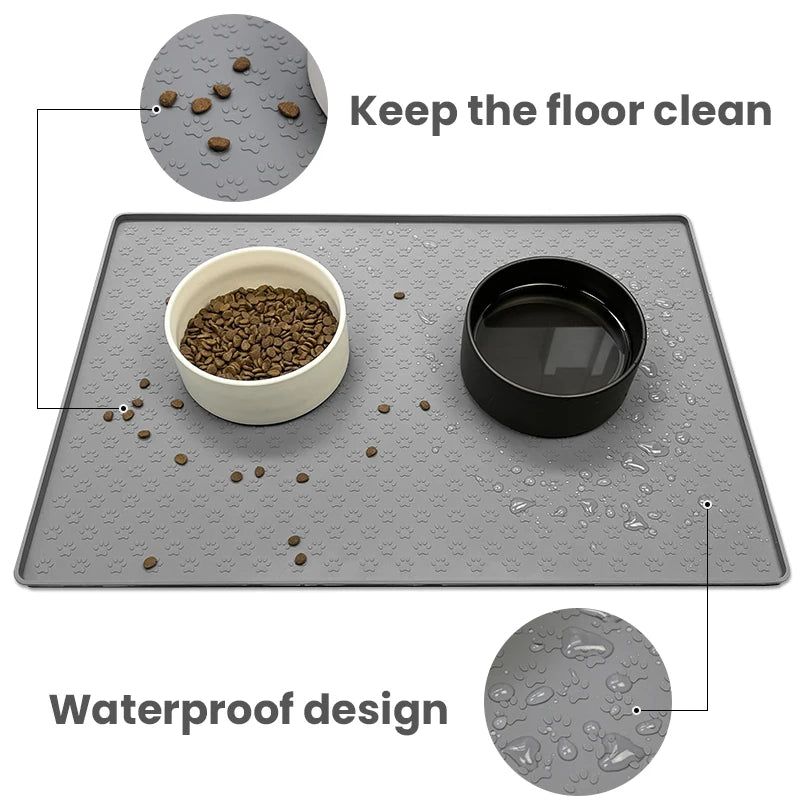 Silicone Waterproof Dog Food Bowl Mat