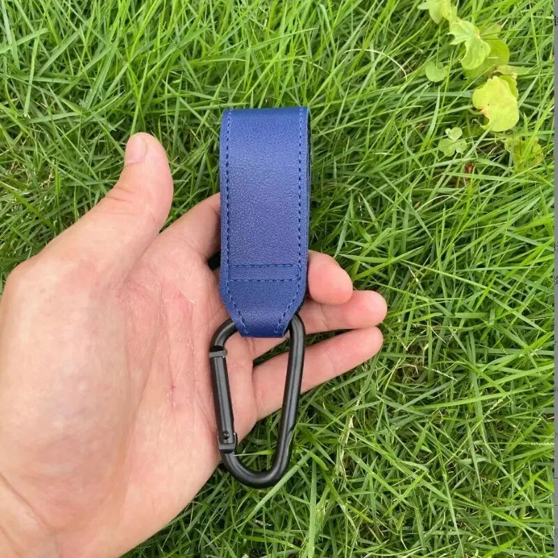 2Pcs Leather Baby Stroller Hooks