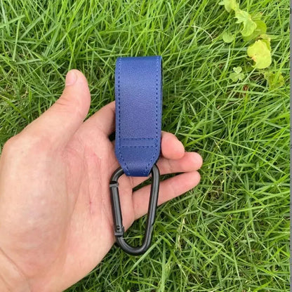 2Pcs Leather Baby Stroller Hooks