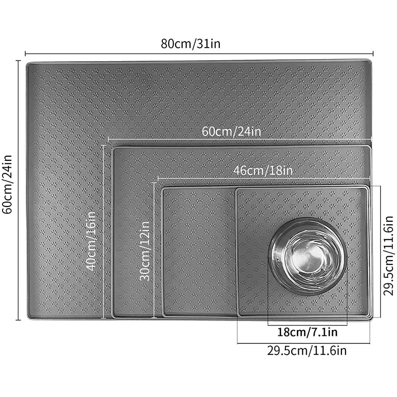 Silicone Waterproof Dog Food Bowl Mat