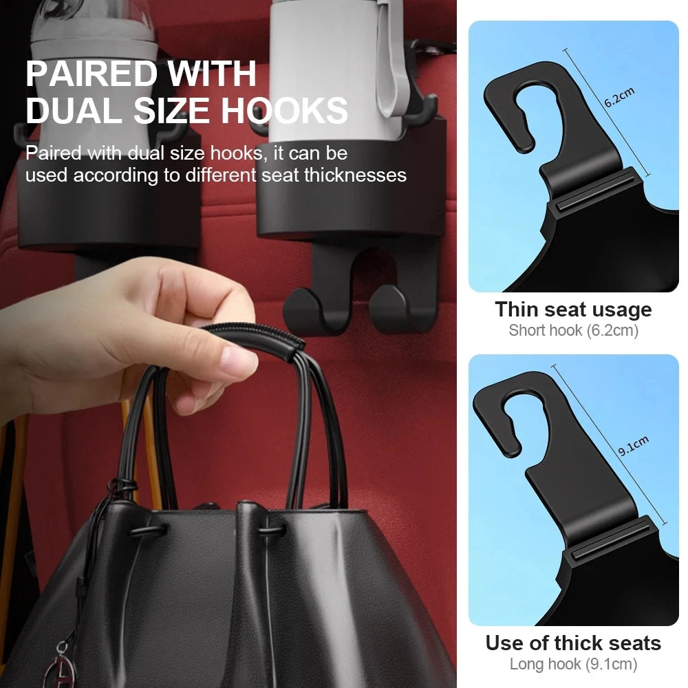 Car Seat Hook Hanger with Cup Holder