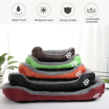 Waterproof Large Cat Dog Square Bed