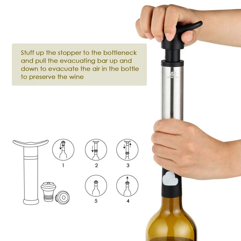 Stainless Steel Pumping Wine Stopper