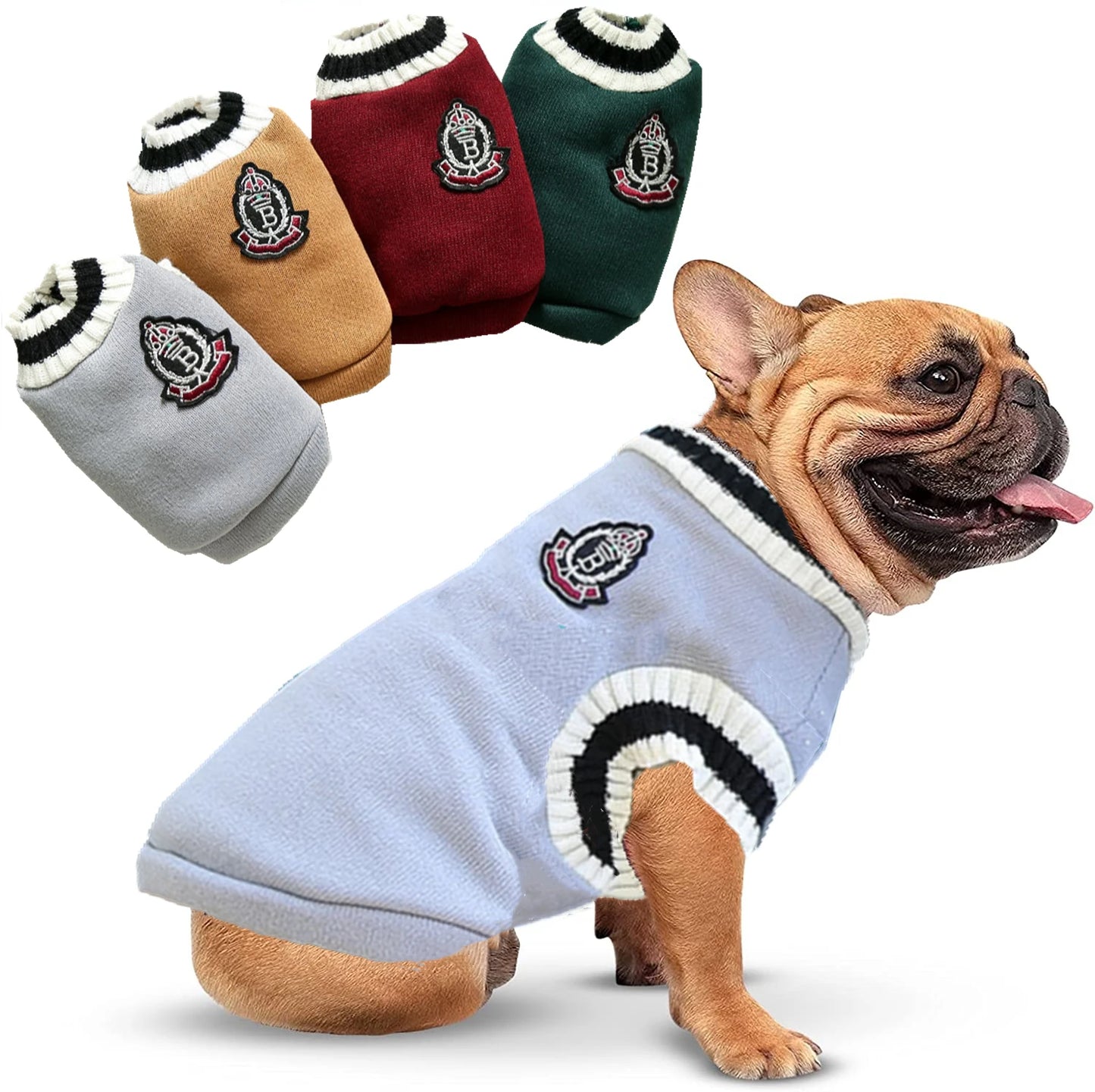 Warm College Dog Sweater