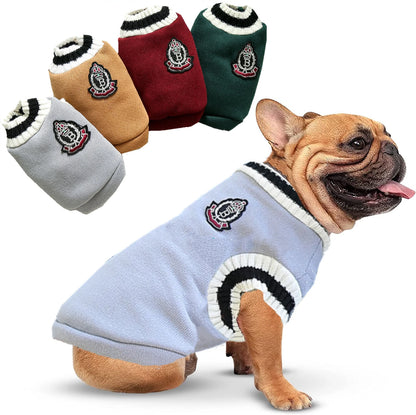 Warm College Dog Sweater