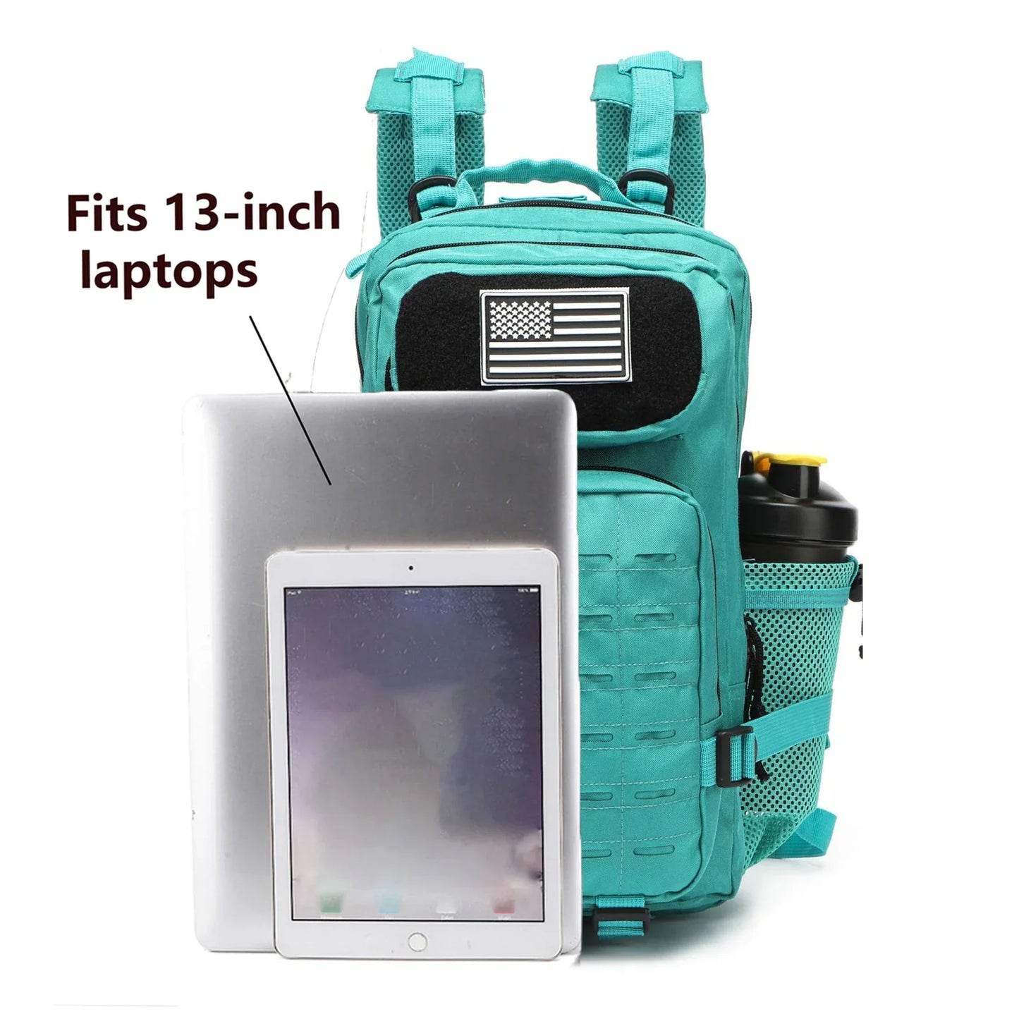 25L Waterproof Backpack with 2 Bottle Holders