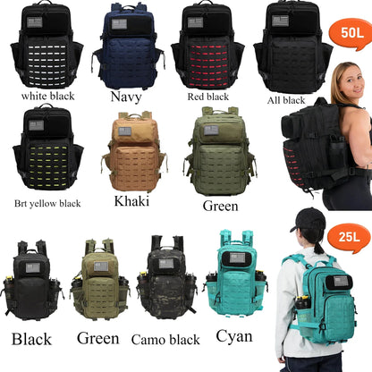 25L Waterproof Backpack with 2 Bottle Holders
