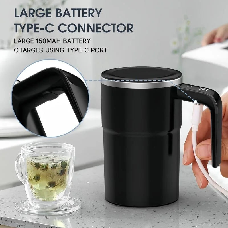 380ML USB Rechargeable Mini Electric Coffee Self Mixing Mug