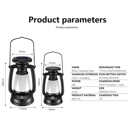 USB Rechargeable Camping Portable Hanging Lantern