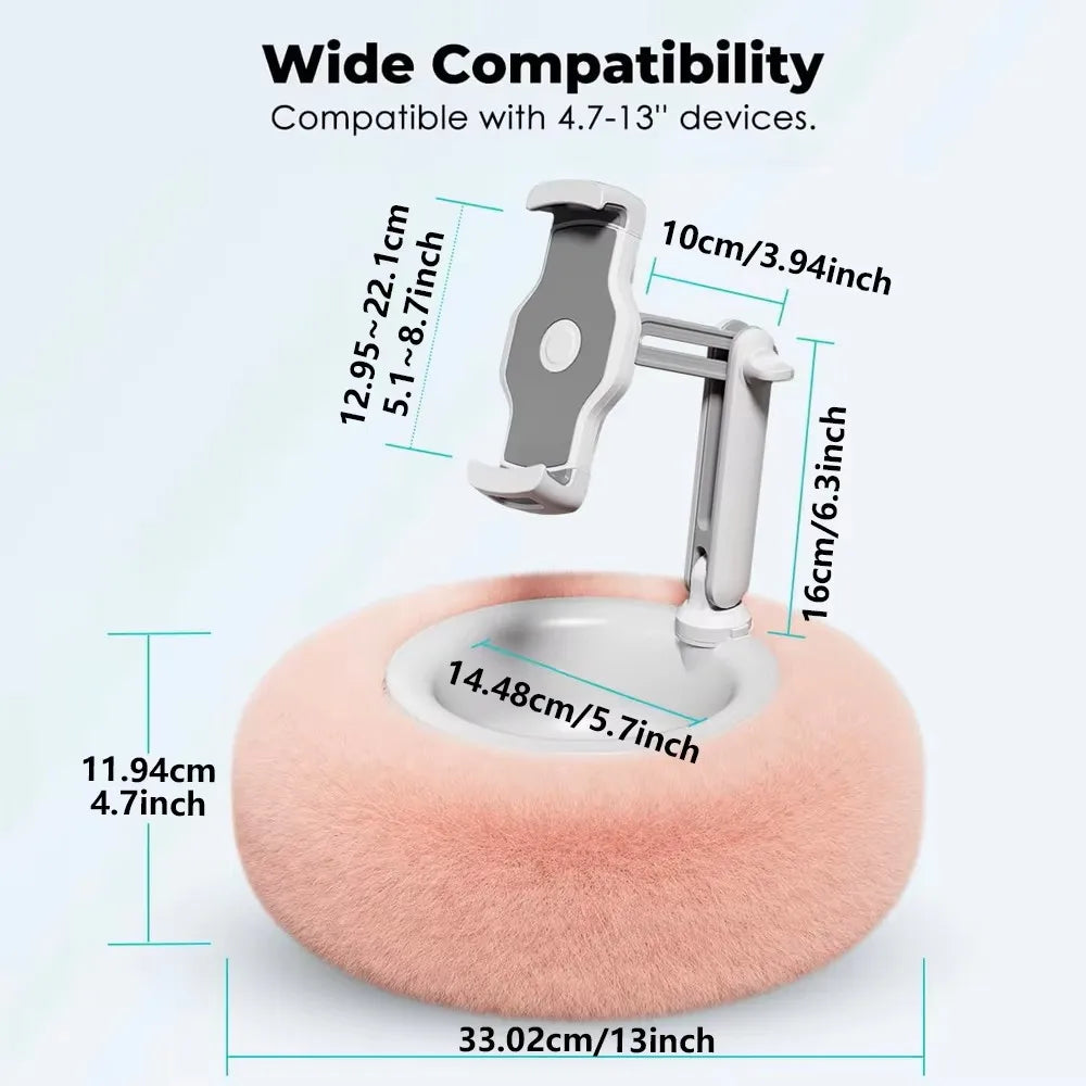 Adjustable Plush Pillow Mobile Phone Holder