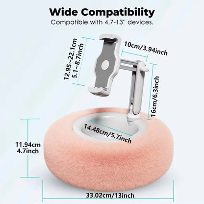Adjustable Plush Pillow Mobile Phone Holder