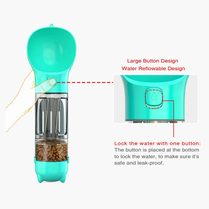 Portable Dog Water Bottle with Feeder