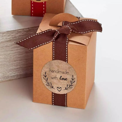 Vintage Kraft Paper Love Stickers for Package