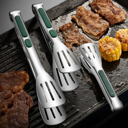 Non Slip Stainless Steel Food Tongs