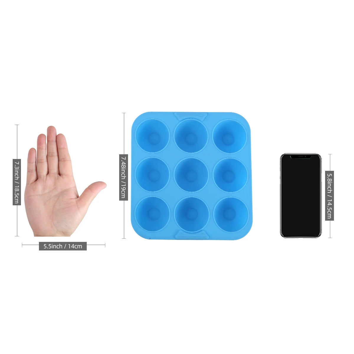 Silicone 9-Cavity Cake Baking Pan