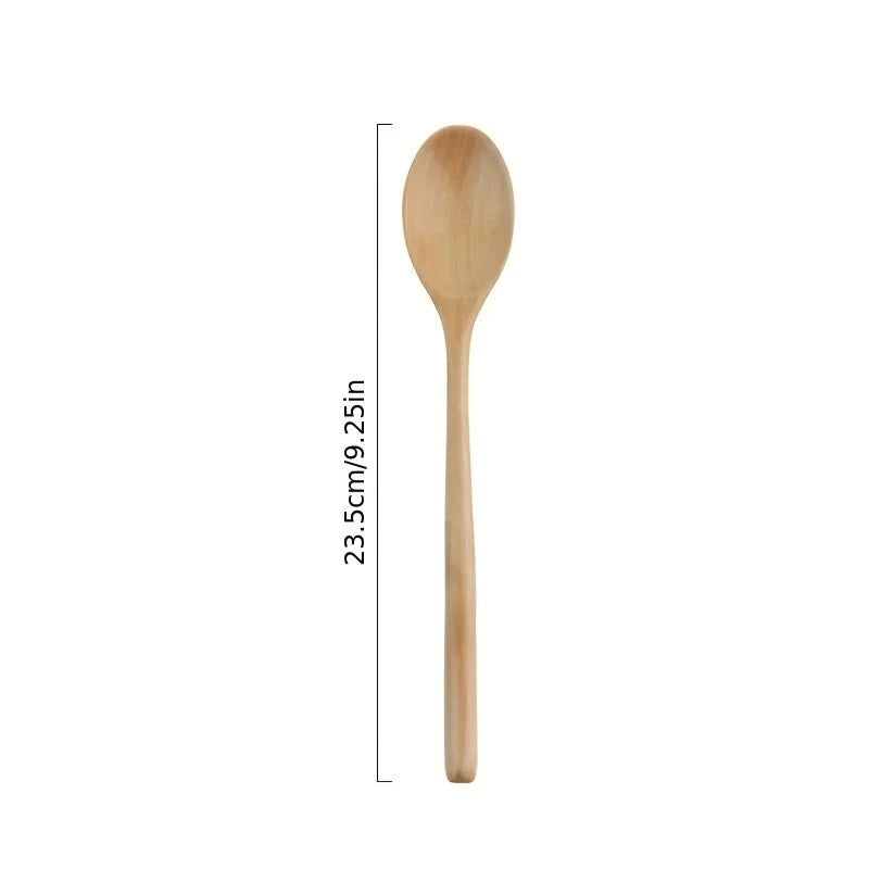 4pcs Kitchen Natural Wooden Spoon