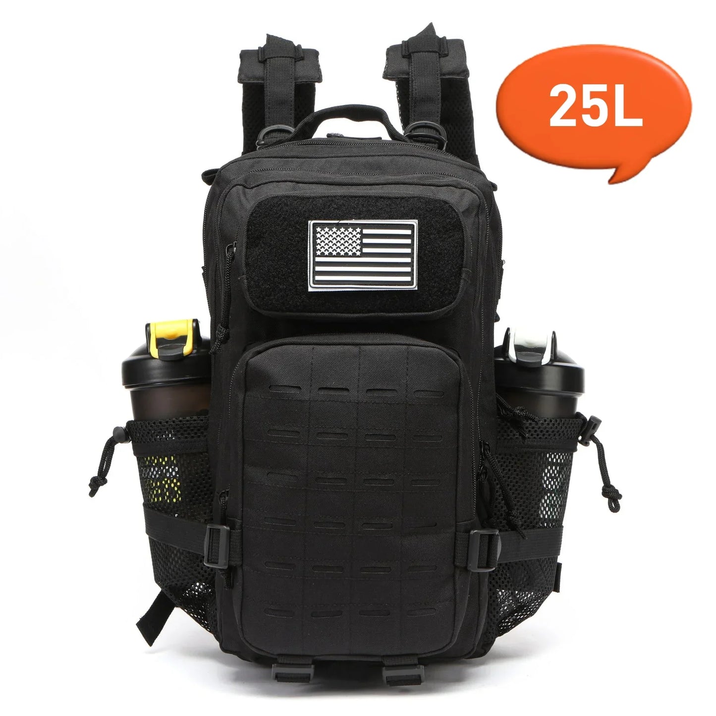 25L Waterproof Backpack with 2 Bottle Holders