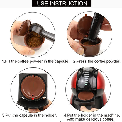 10PCS Refillable Coffee Capsules