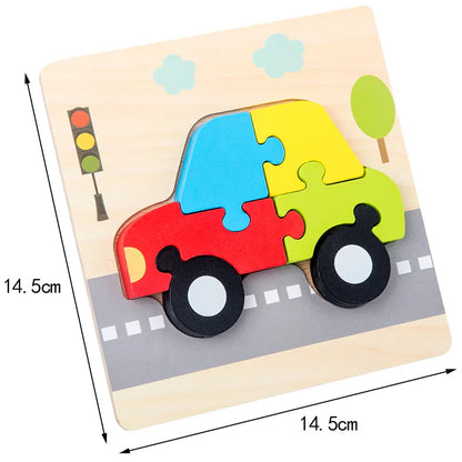 3D Wooden Educational Puzzle for Kids