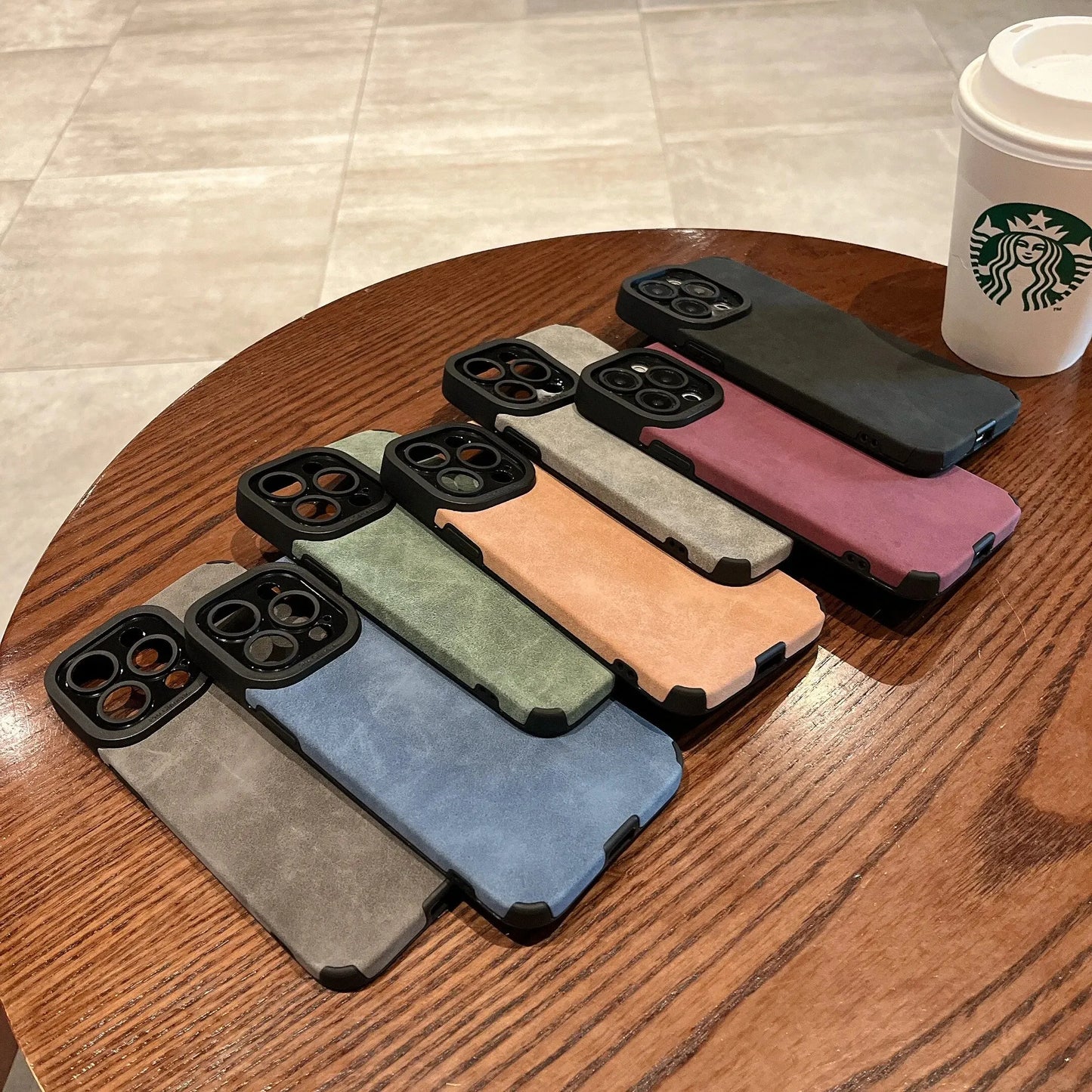 Luxury Matte Leather Case For iPhone