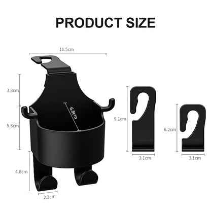 Car Seat Hook Hanger with Cup Holder