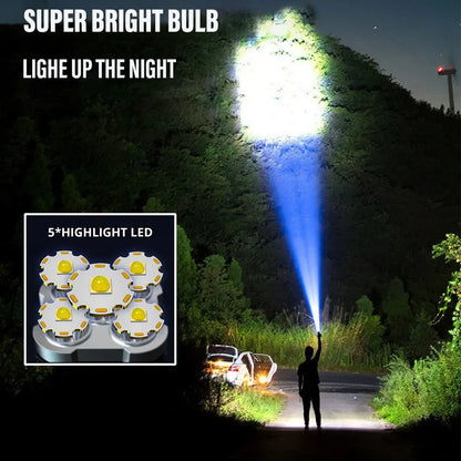 5 LED High Power Rechargeable Camping Flashlight