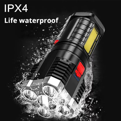 5 LED High Power Rechargeable Camping Flashlight