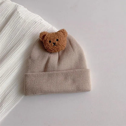 Autumn Knitted Baby Bear Hat