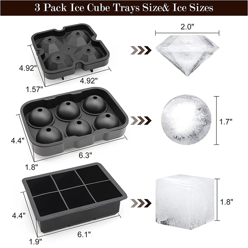 Large Ice Cube Trays Silicone