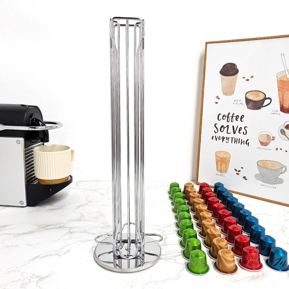 Rotatable 40 Capsules Coffee Holder