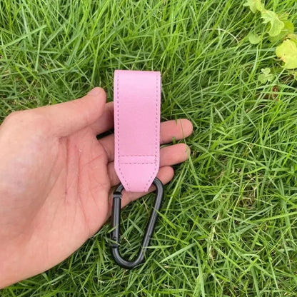 2Pcs Leather Baby Stroller Hooks