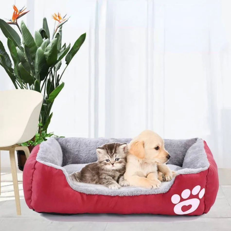 Waterproof Large Cat Dog Square Bed