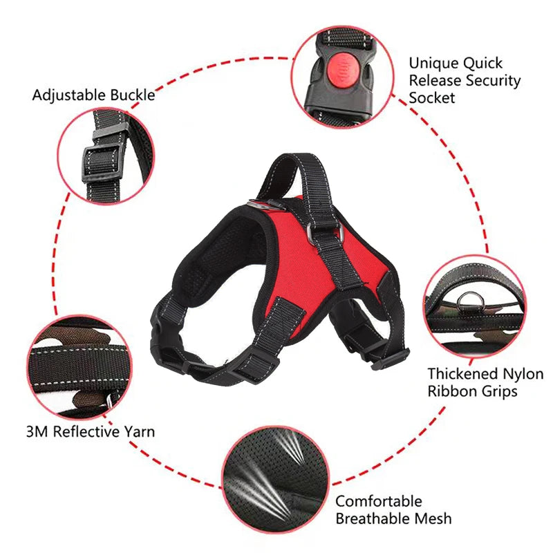 Chest Reflective Adjustable Dog Harness