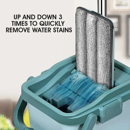 Flat Squeeze Mop with Bucket and Mop Pads