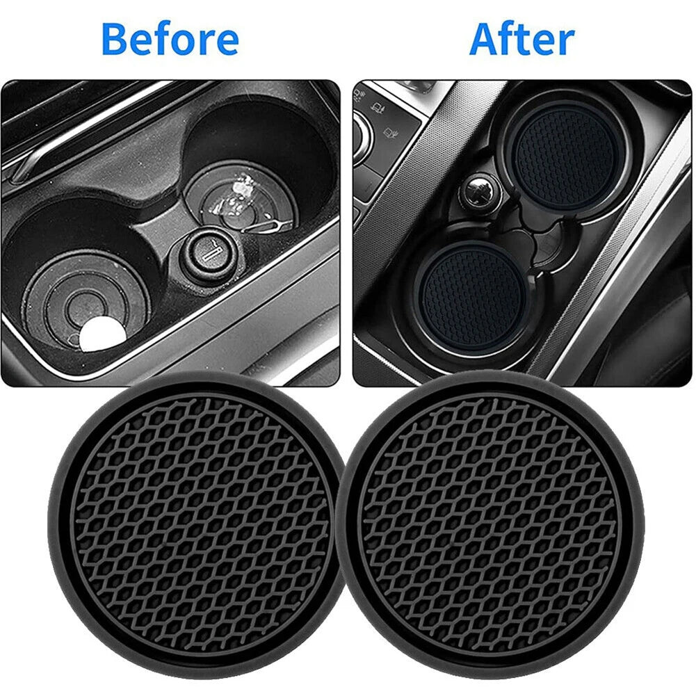 2pcs Black Car Anti Slip Cup Holder