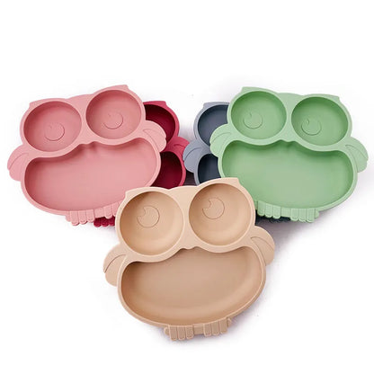 BPA Free Cute Silicone Plate for Toddlers