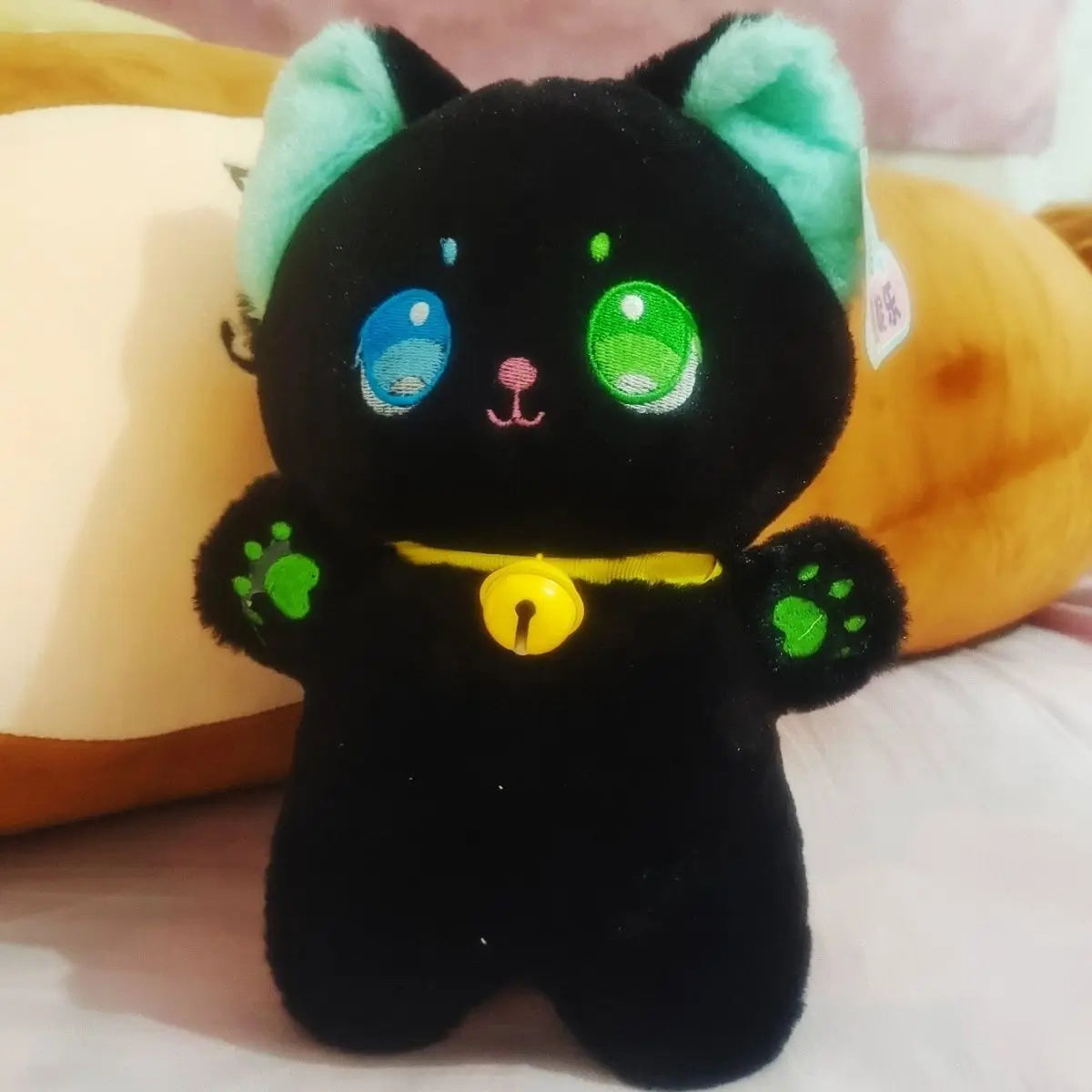 Black and White Cat Plush Toy