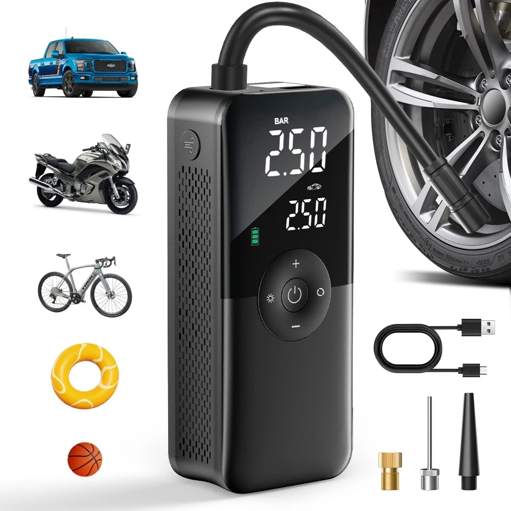 Portable Rechargeable Electric Tire Inflator Pump