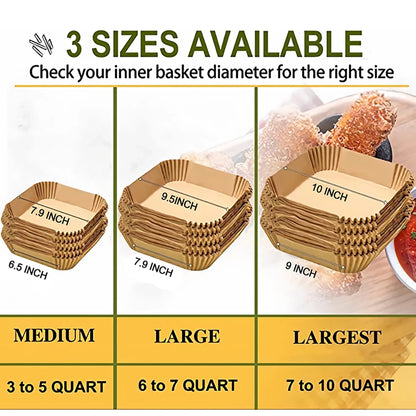Large Air Fryer Disposable Paper